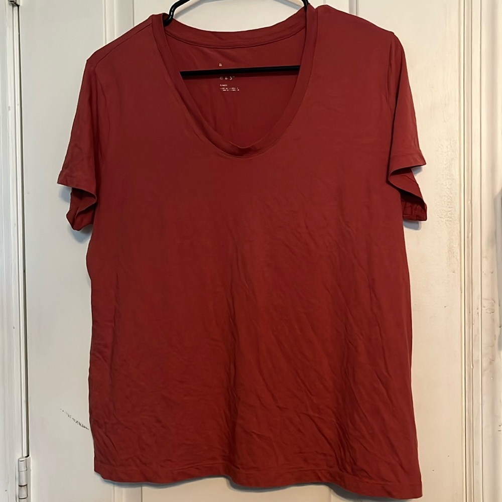 a new day size Large soft rust colored t-shirt. LIKE NEW